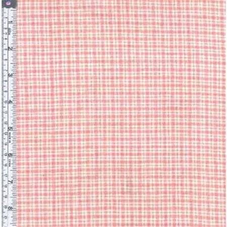 TEXTILE CREATIONS Textile Creations RW0103 Rustic Woven Fabric; Small Plaid Light Pink And White; 15 yd. RW0103